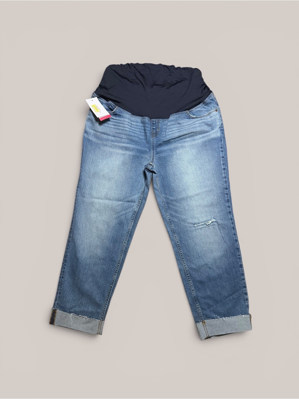 Ingrid & Isabel Maternity Straight Leg Crop Jeans Size 16 NWT Blue